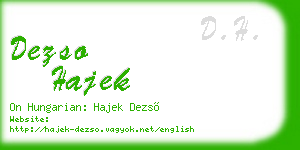 dezso hajek business card